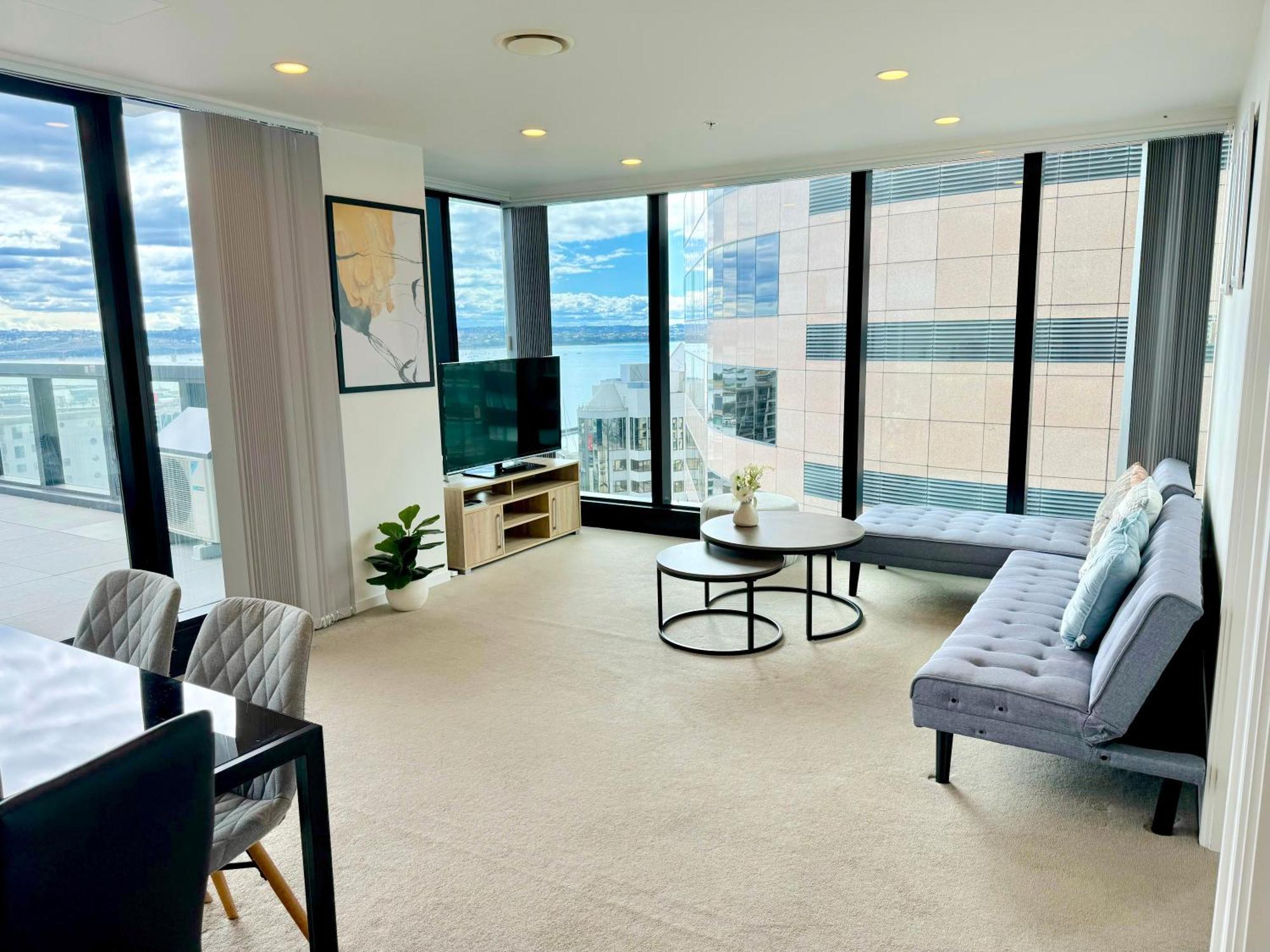 Ferienwohnung Magnificent Skytower, Sea, Habour View In Cbd Auckland Exterior foto